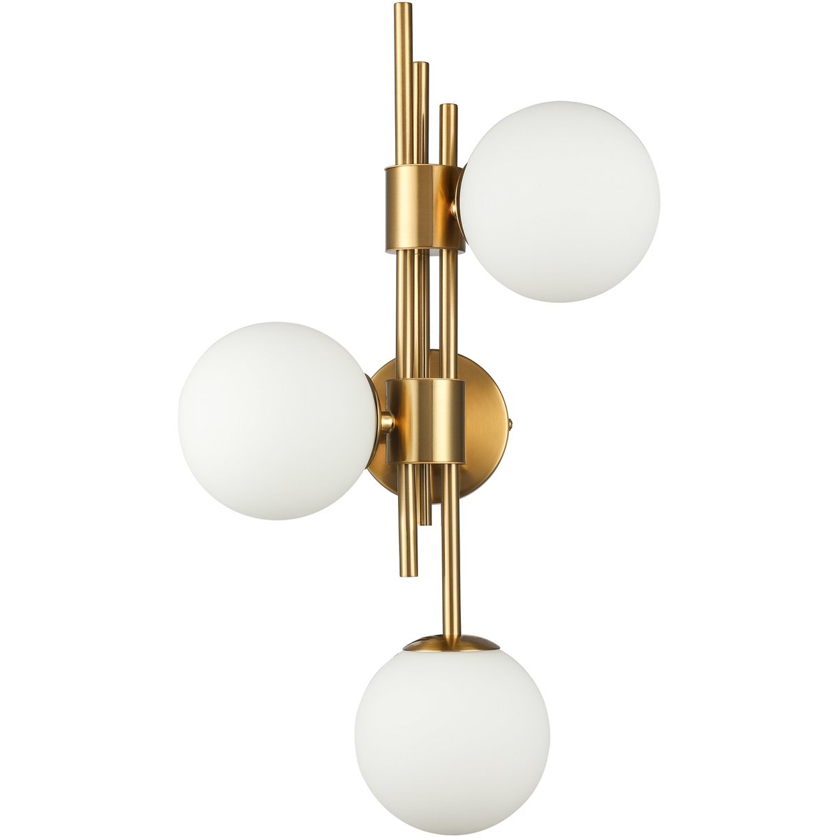 Aplica perete led alb/auriu cu 3 becuri White Sky