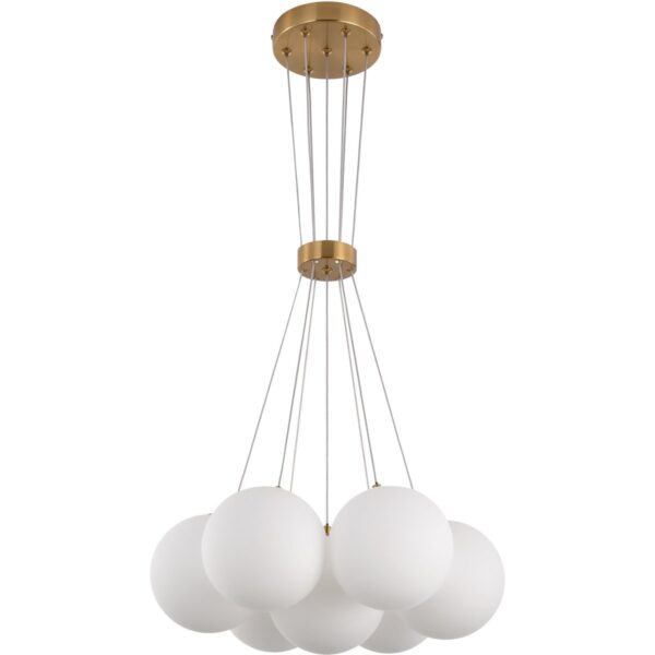 Lustra alb/auriu cu 7 becuri White Dream