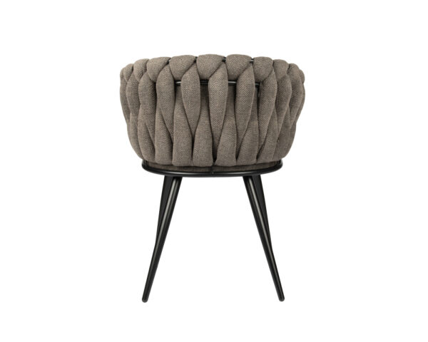 Set 2 scaune dining gri/negru din tesatura Larissa - imagine 5