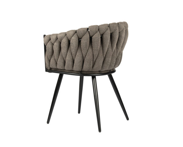 Set 2 scaune dining gri/negru din tesatura Larissa - imagine 4