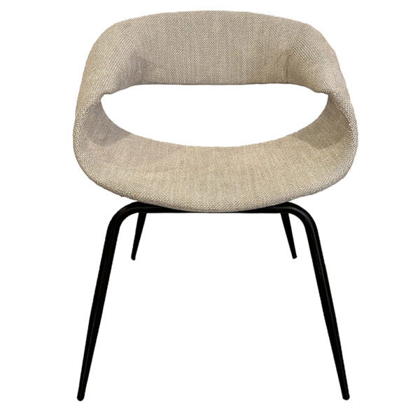 Set 2 scaune dining din tesatura bej Twist - imagine 2