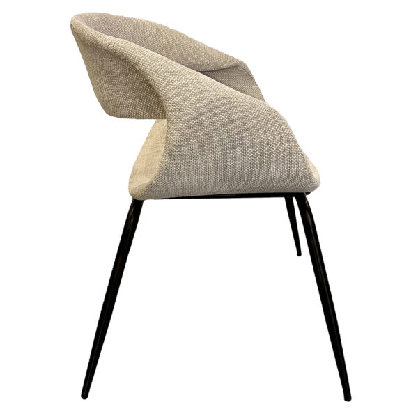 Set 2 scaune dining din tesatura bej Twist - imagine 4