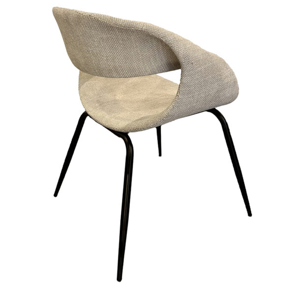 Set 2 scaune dining din tesatura bej Twist - imagine 3