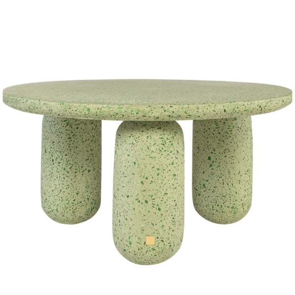 Masa de cafea verde din terrazzo Santorini