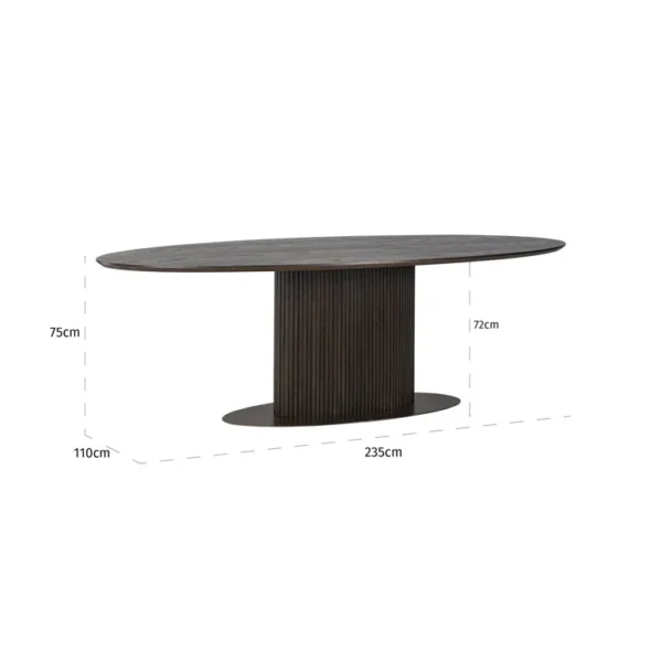 Masa dining ovala maro 235x110 Luxor - imagine 12