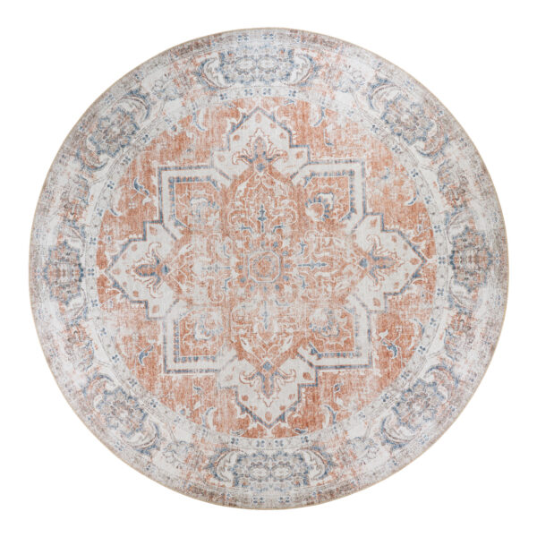 Covor rotund din chenille portocaliu Ø200 cm Vadodara