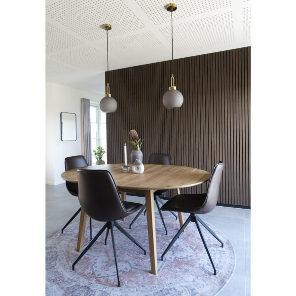 Covor rotund din chenille portocaliu Ø200 cm Vadodara - imagine 3