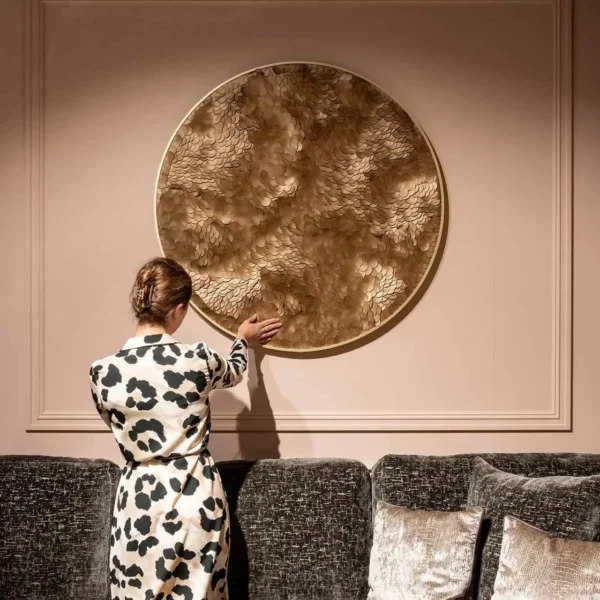 Decoratiune de perete aurie din aluminiu Las Vegas - imagine 3