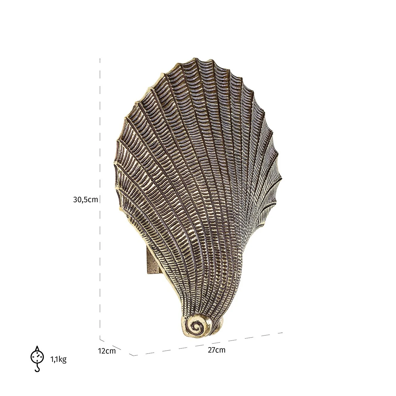 Aplica perete auriu vintage din aluminiu si fier Pearl - imagine 3