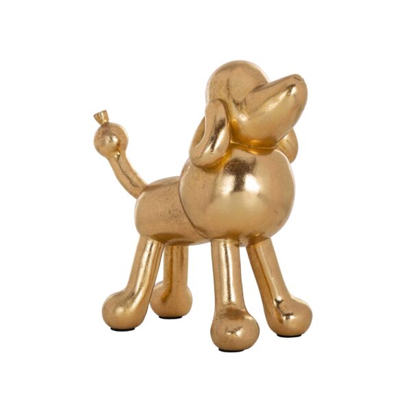 Decoratiune din polirasina aurie Dog Miro