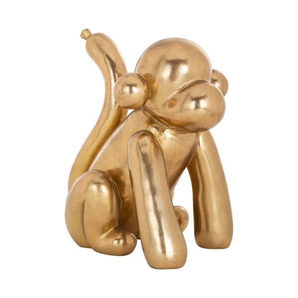 Decoratiune din polirasina aurie Monkey
