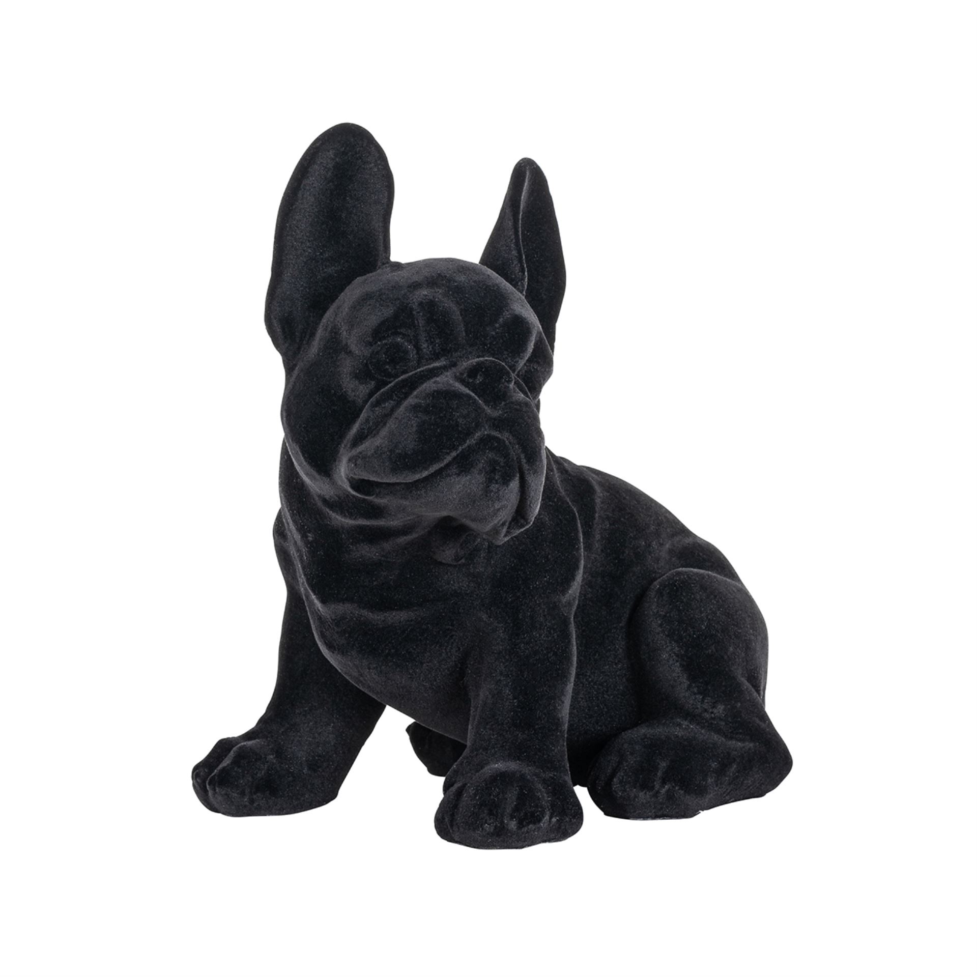 Decoratiune din polirasina neagra Dog Miro