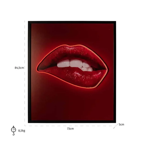 Decoratiune luminoasa din MDF si lemn La Bouche - imagine 4