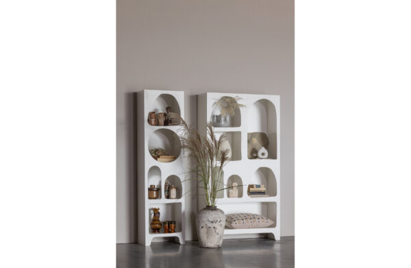 Dulap alb din lemn 180x95 cm Japandi - imagine 4