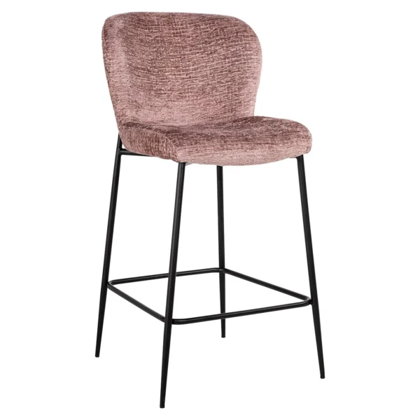Scaun de bar din tesatura roz h96 Gloria