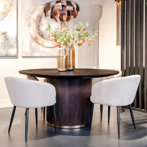 Masa dining maro rotunda din lemn de mango 150Ø Xelle - imagine 2