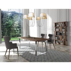 Biblioteca maro din lemn cu furnir de nuc San Jose