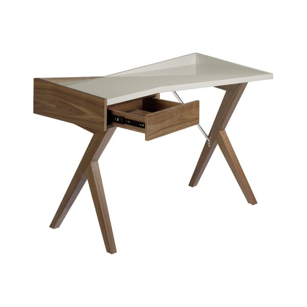 Birou maro din lemn de nuc Pearl Gray - imagine 3
