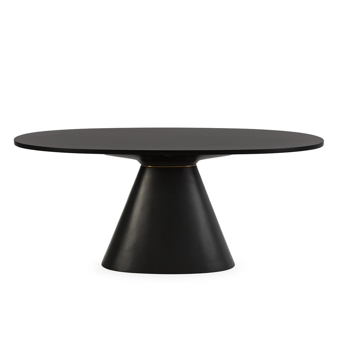 Masa dining neagra din lemn si fibra de sticla Koln - imagine 2