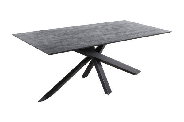 Masa dining neagra dreptunghiulara din lemn Ahab - imagine 3