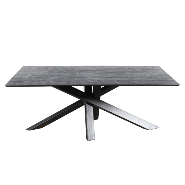 Masa dining neagra dreptunghiulara din lemn Ahab
