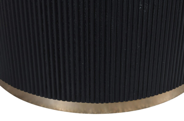 Masa dining neagra rotunda din lemn de mango 150Ø Xelle - imagine 7