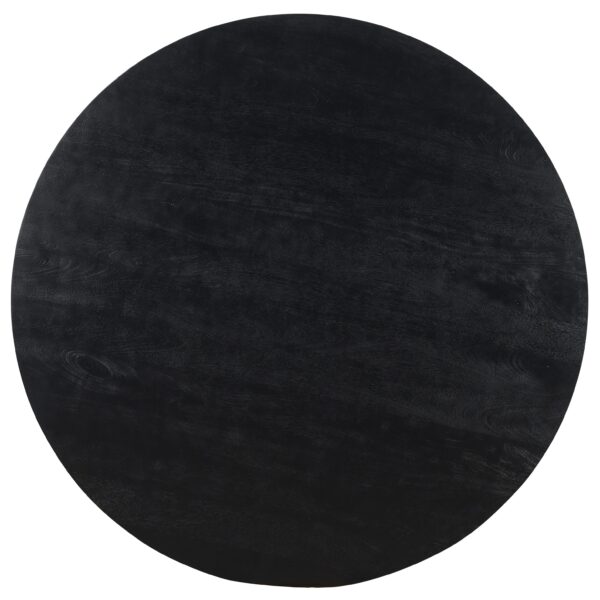 Masa dining neagra rotunda din lemn de mango 150Ø Xelle - imagine 5