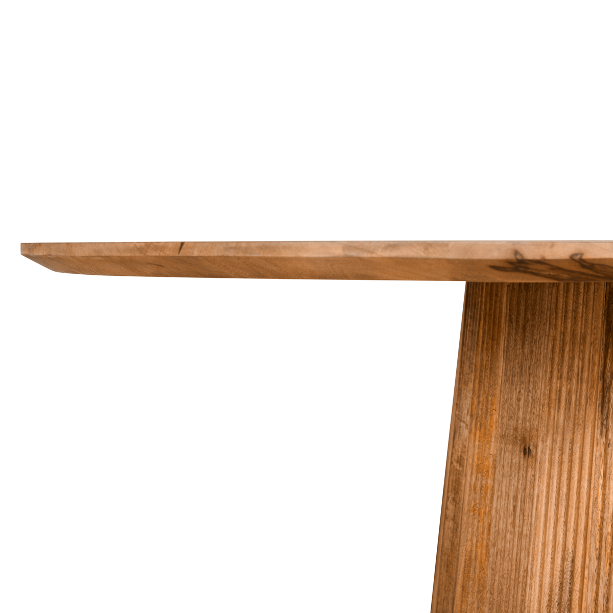 Masa dining ovala maro deschis din lemn 180 x 100 Mocha - imagine 3