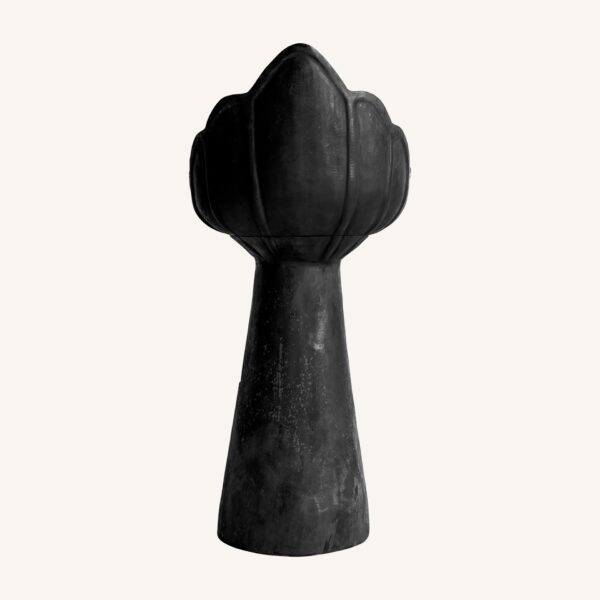 Scaun de bar negru din lemn de suar Ethnic - imagine 4
