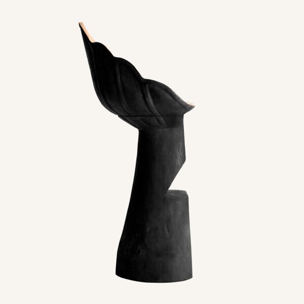 Scaun de bar negru din lemn de suar Ethnic - imagine 3