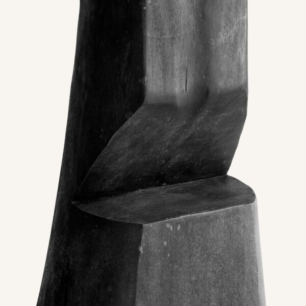 Scaun de bar negru din lemn de suar Ethnic - imagine 5