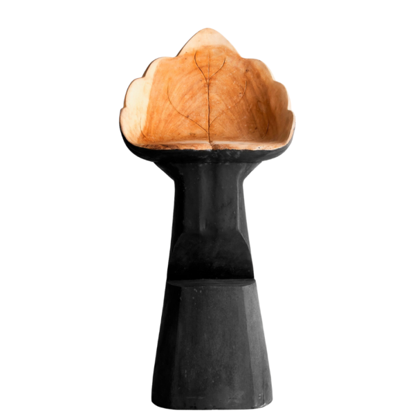Scaun de bar negru din lemn de suar Ethnic