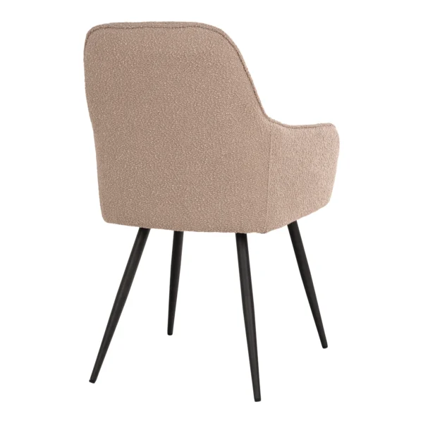 Set 2 scaune dining bej din tesatura boucle Harbo - imagine 4
