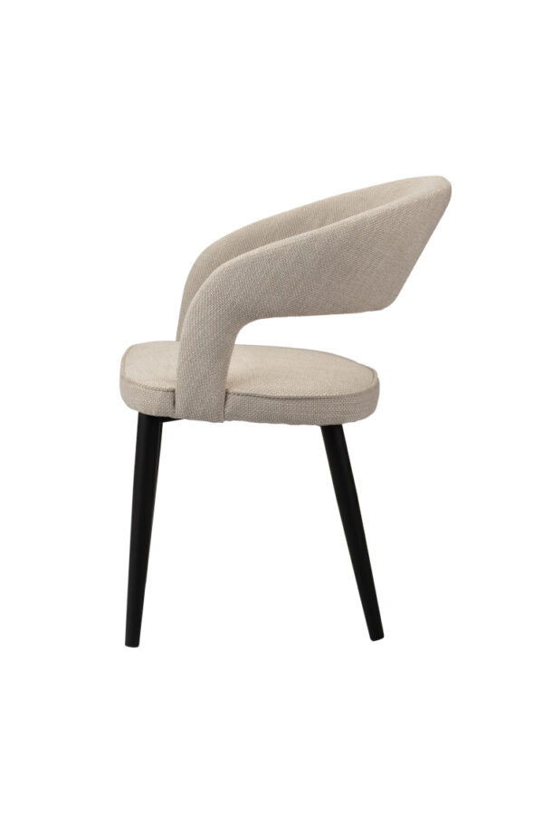 Set 2 scaune dining din tesatura bej deschis Noah - imagine 2