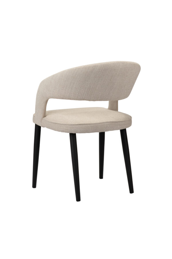 Set 2 scaune dining din tesatura bej deschis Noah - imagine 4