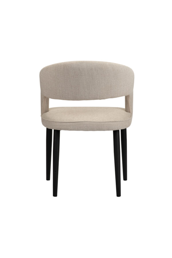 Set 2 scaune dining din tesatura bej deschis Noah - imagine 5
