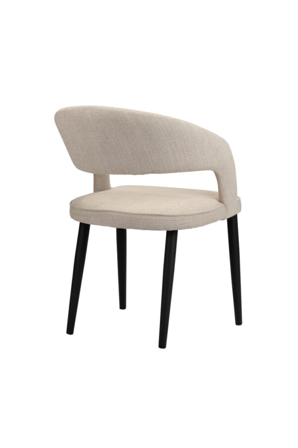 Set 2 scaune dining din tesatura bej deschis Noah - imagine 6