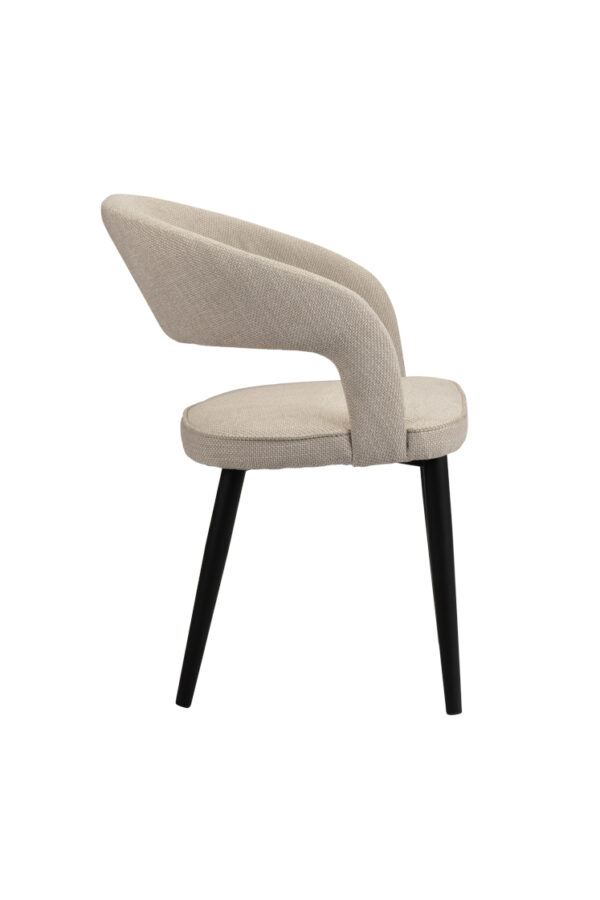 Set 2 scaune dining din tesatura bej deschis Noah - imagine 7