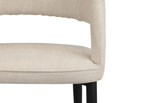 Set 2 scaune dining din tesatura bej deschis Noah - imagine 8