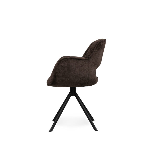 Set 2 scaune dining gri maro din tesatura Luisa - imagine 3