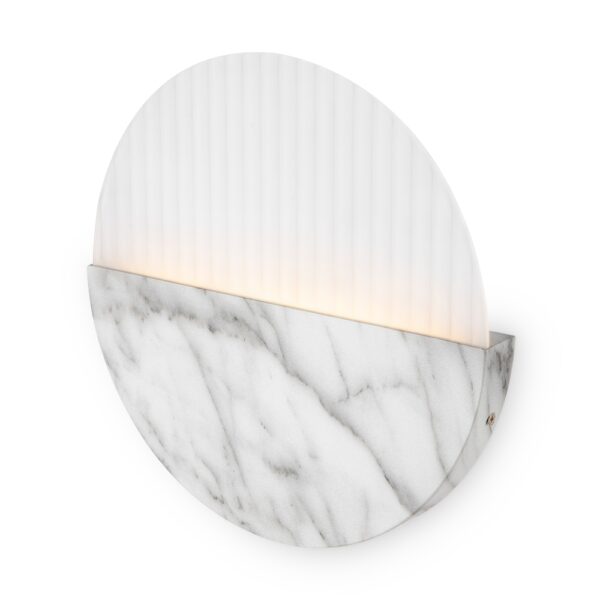 Aplica de perete gri marmura/alba cu led Moon