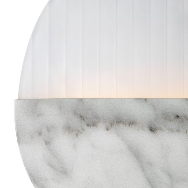 Aplica de perete gri marmura/alba cu led Moon - imagine 4