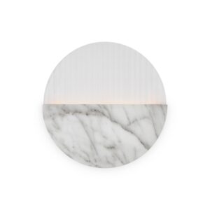 Aplica de perete gri marmura/alba cu led Moon