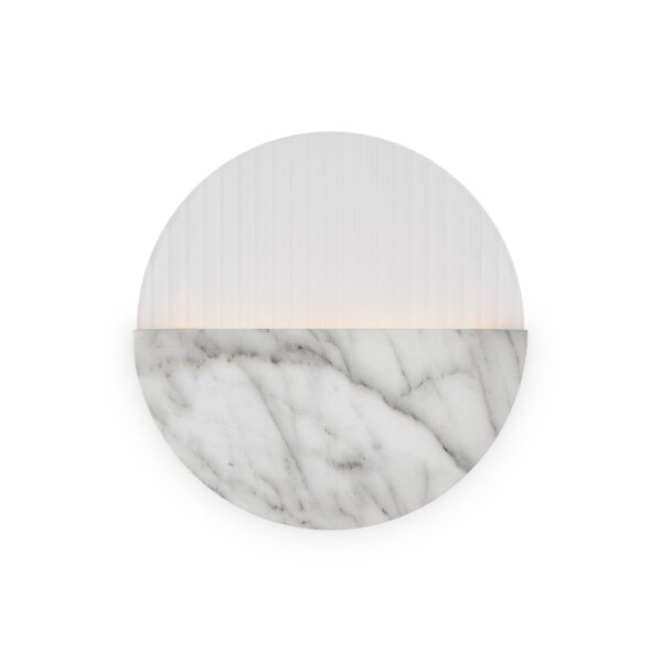 Aplica de perete gri marmura/alba cu led Moon - imagine 2