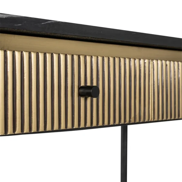Consola aurie/neagra din MDF si marmura Ironville - imagine 9