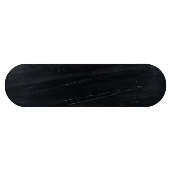 Consola aurie/neagra din MDF si marmura Tiago - imagine 3