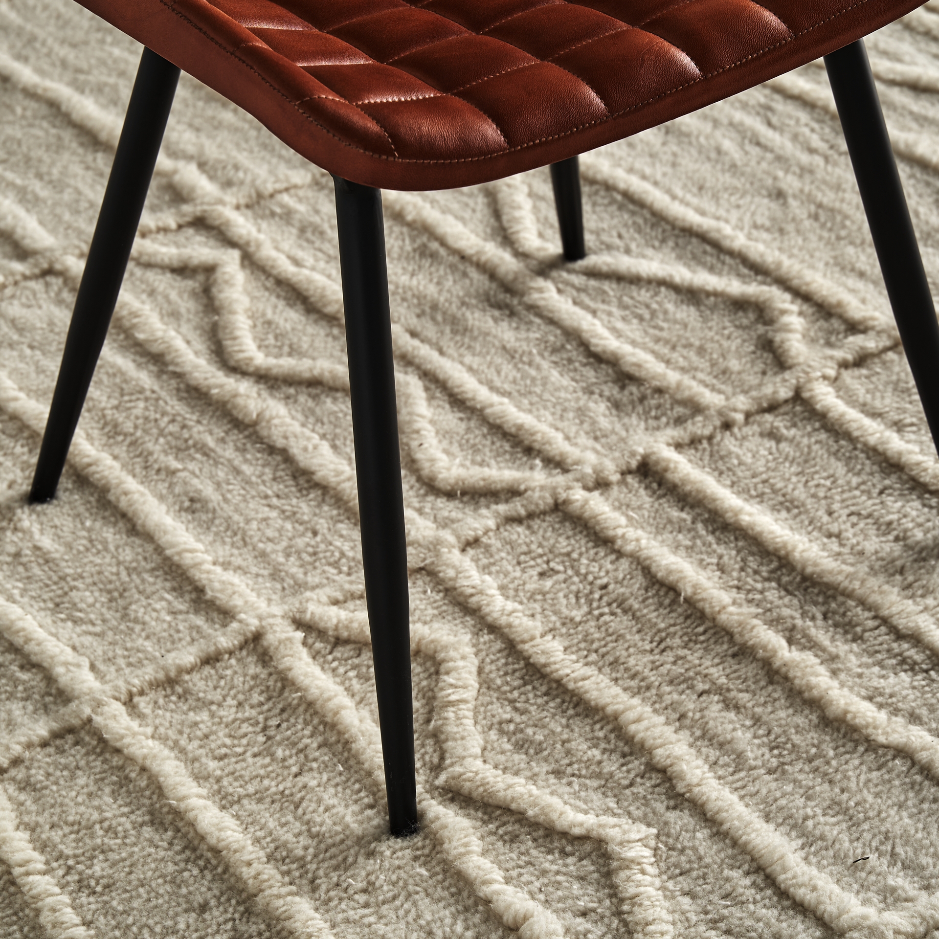 Covor crem din lana si fibre naturale 200x300 Yvonne - imagine 5