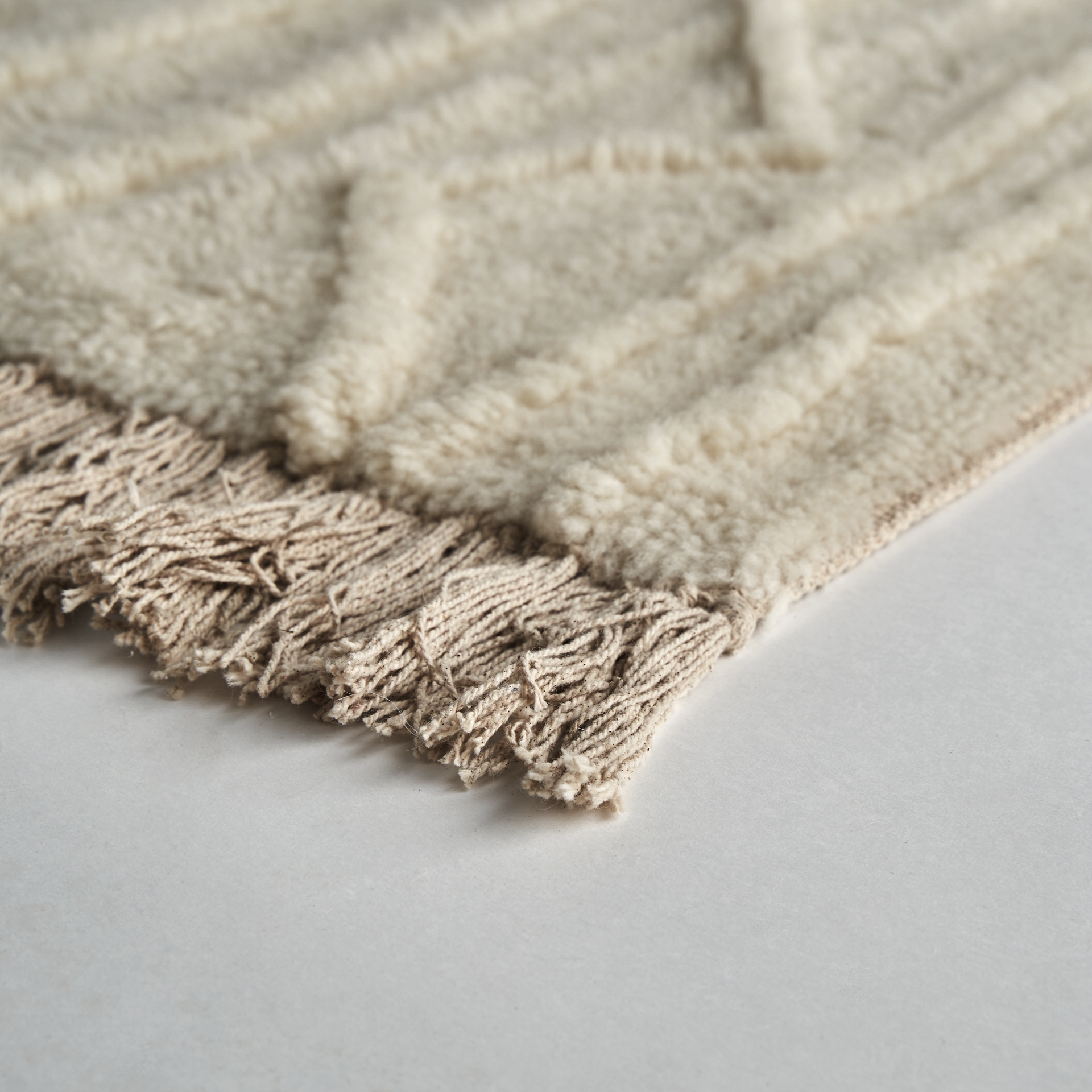 Covor crem din lana si fibre naturale 200x300 Yvonne - imagine 3