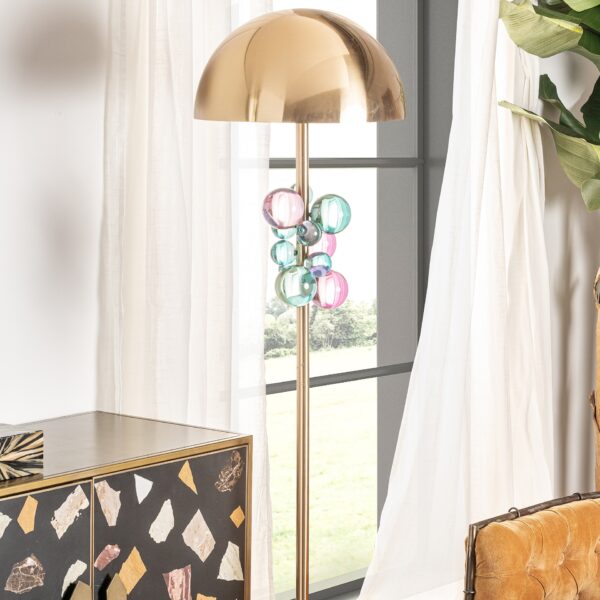Lampadar multicolor din cristal, fier si marmura Rio - imagine 5