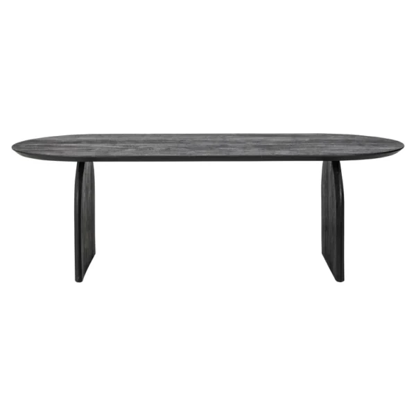 Masa dining neagra din lemn de mango Atlas - imagine 3